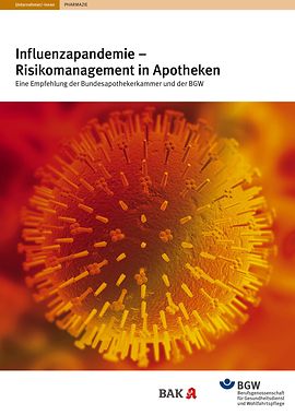 Titel: Influenzapandemie – Risikomanagement in Apotheken - Mikroskopische Aufnahme eines Influenza-Virus