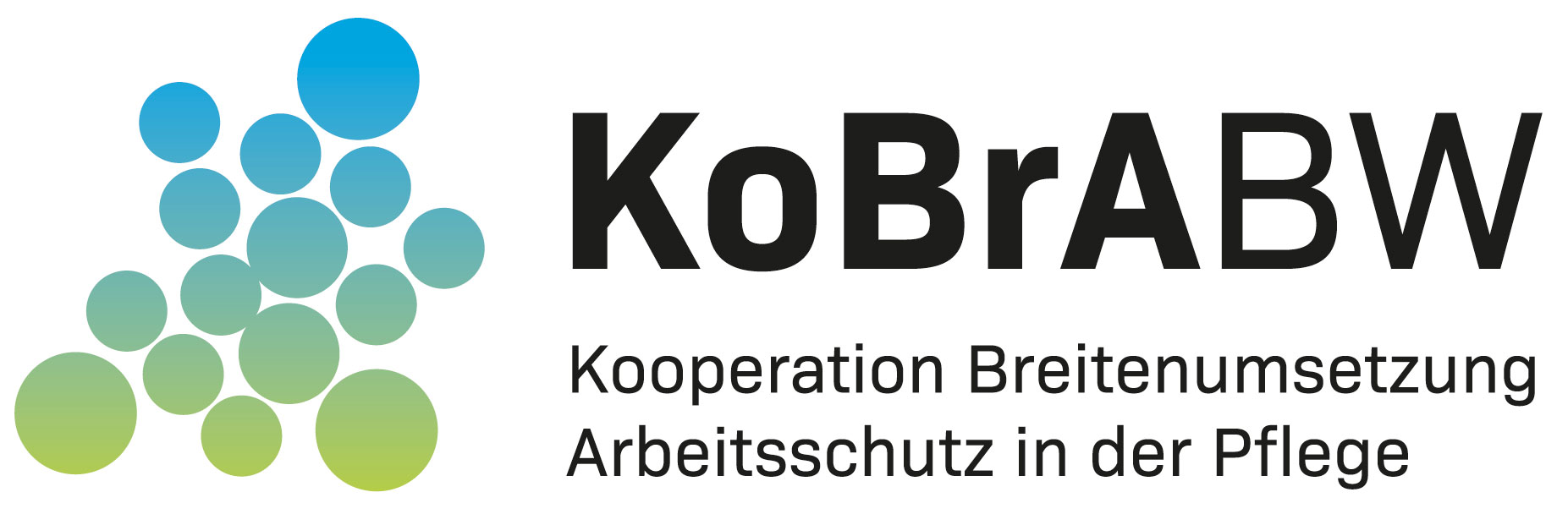 Illustration: Logo der Kooperation Breitenumsetzung Arbeitsschutz in der Pflege Baden-Württemberg (KoBrA)
