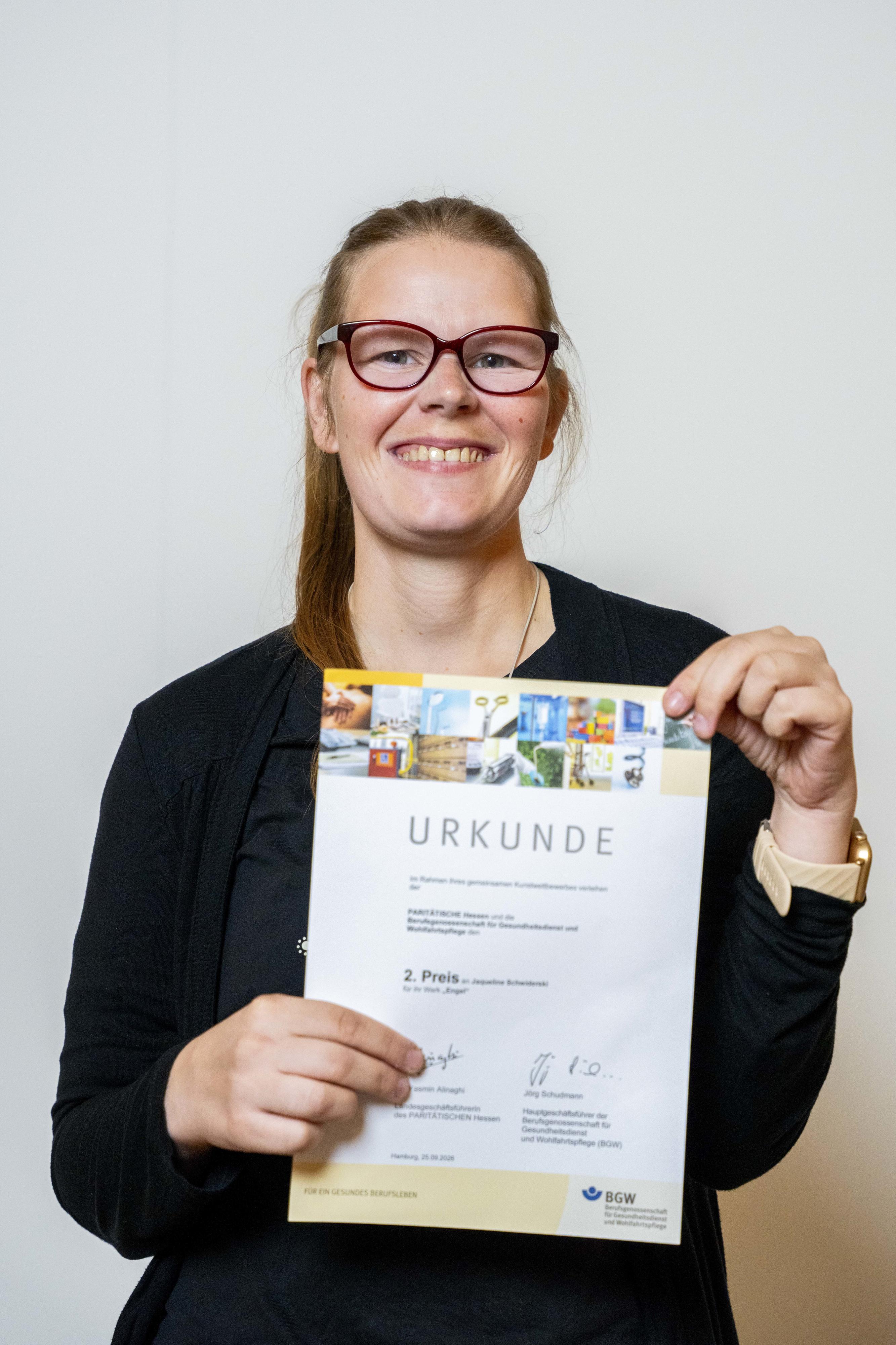 Porträts KunstpreisträgerInnen; Jaqueline Schwiderski, 2. Preis