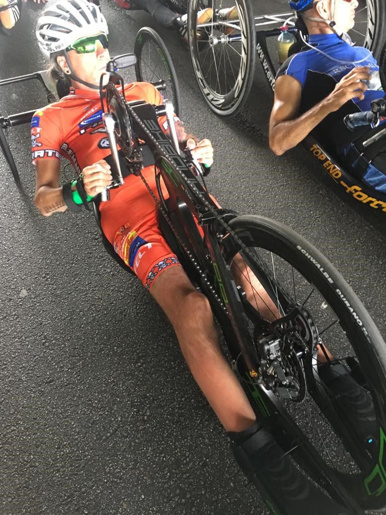 Thomas Viehl bei einem Rennen mit dem Handbike