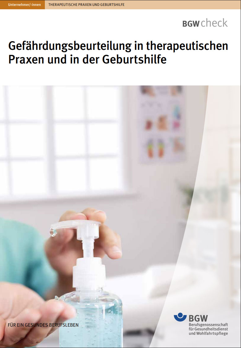 Titelbild: Gefährdungsbeurteilung in therapeutischen Praxen - Masseurin