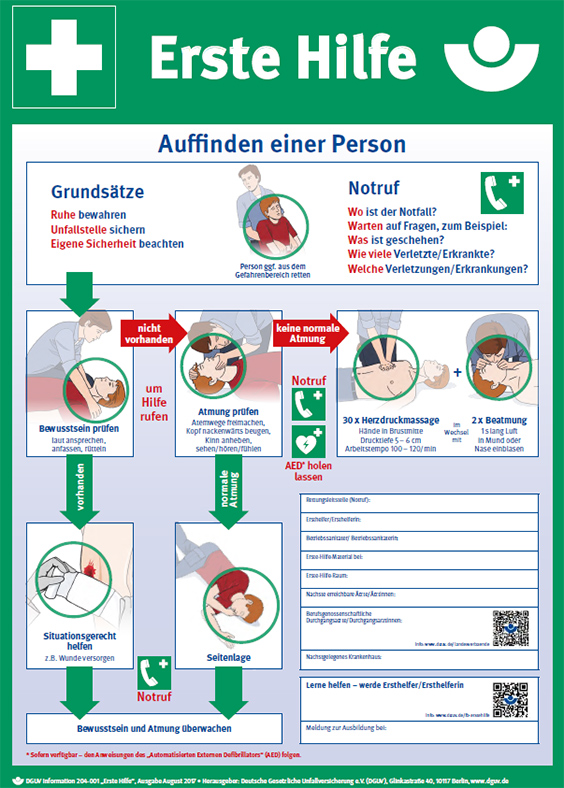 Anleitung Erste Hilfe A4 30x21cm