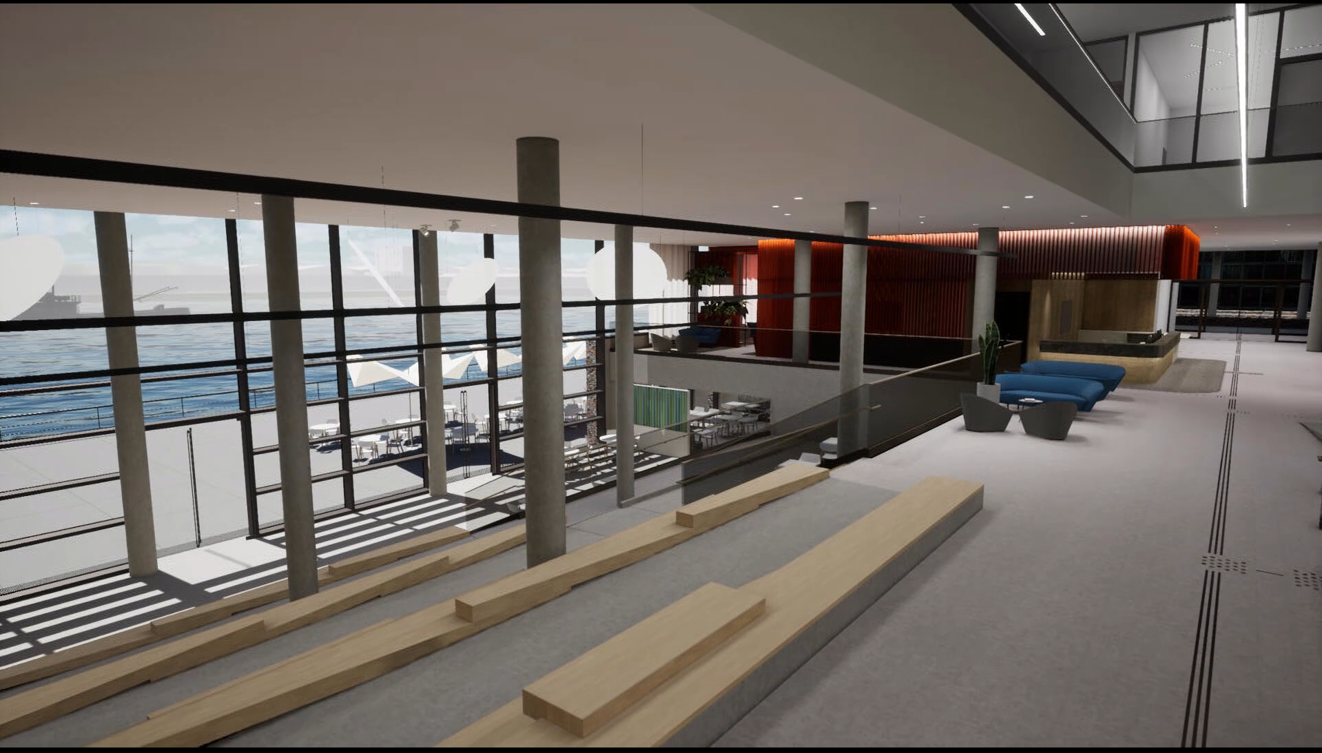 Architekturmodell PREVIER: Bereich Treppenanlage