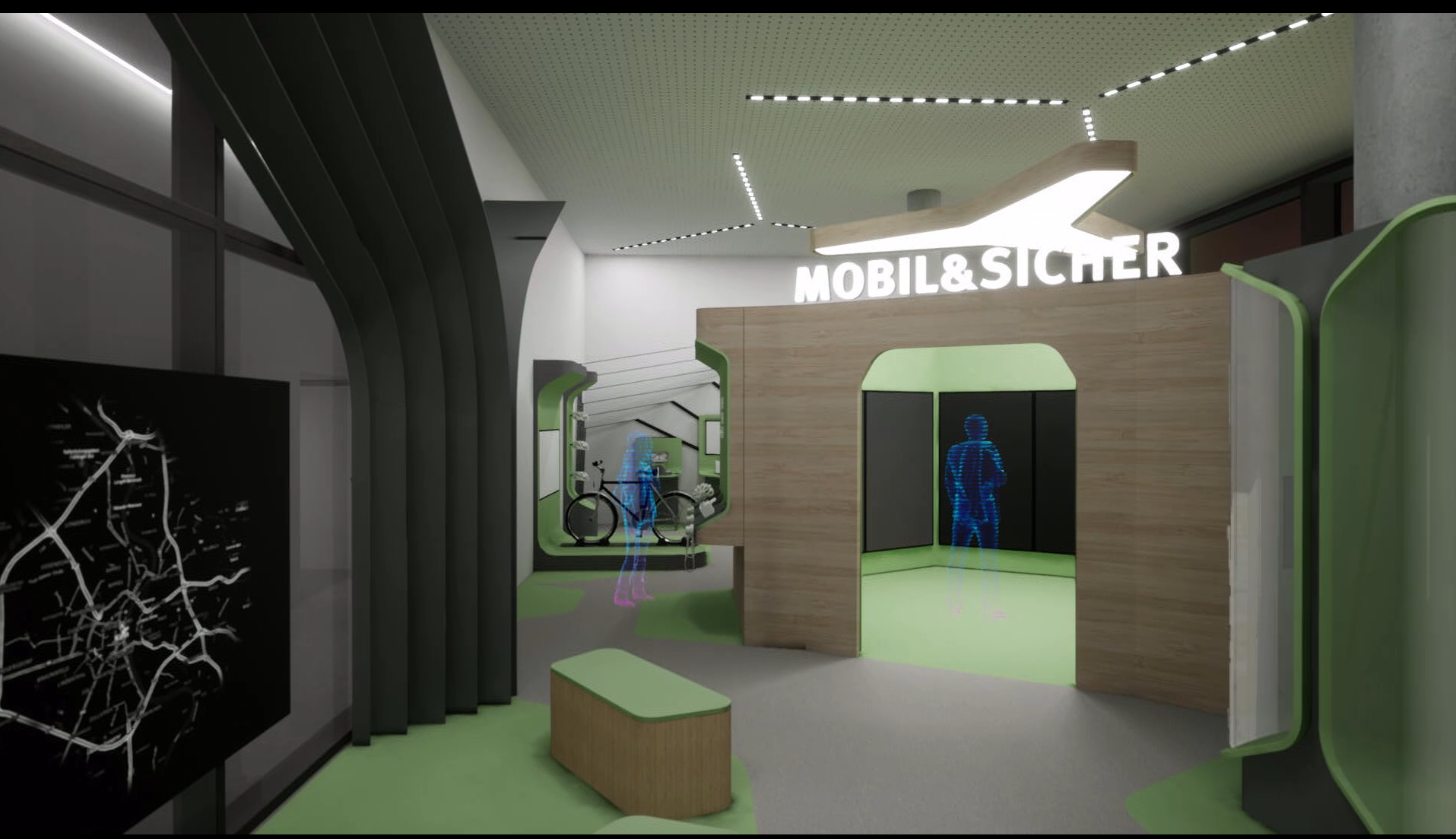 Architekturmodell PREVIER: Bereich Mobilität