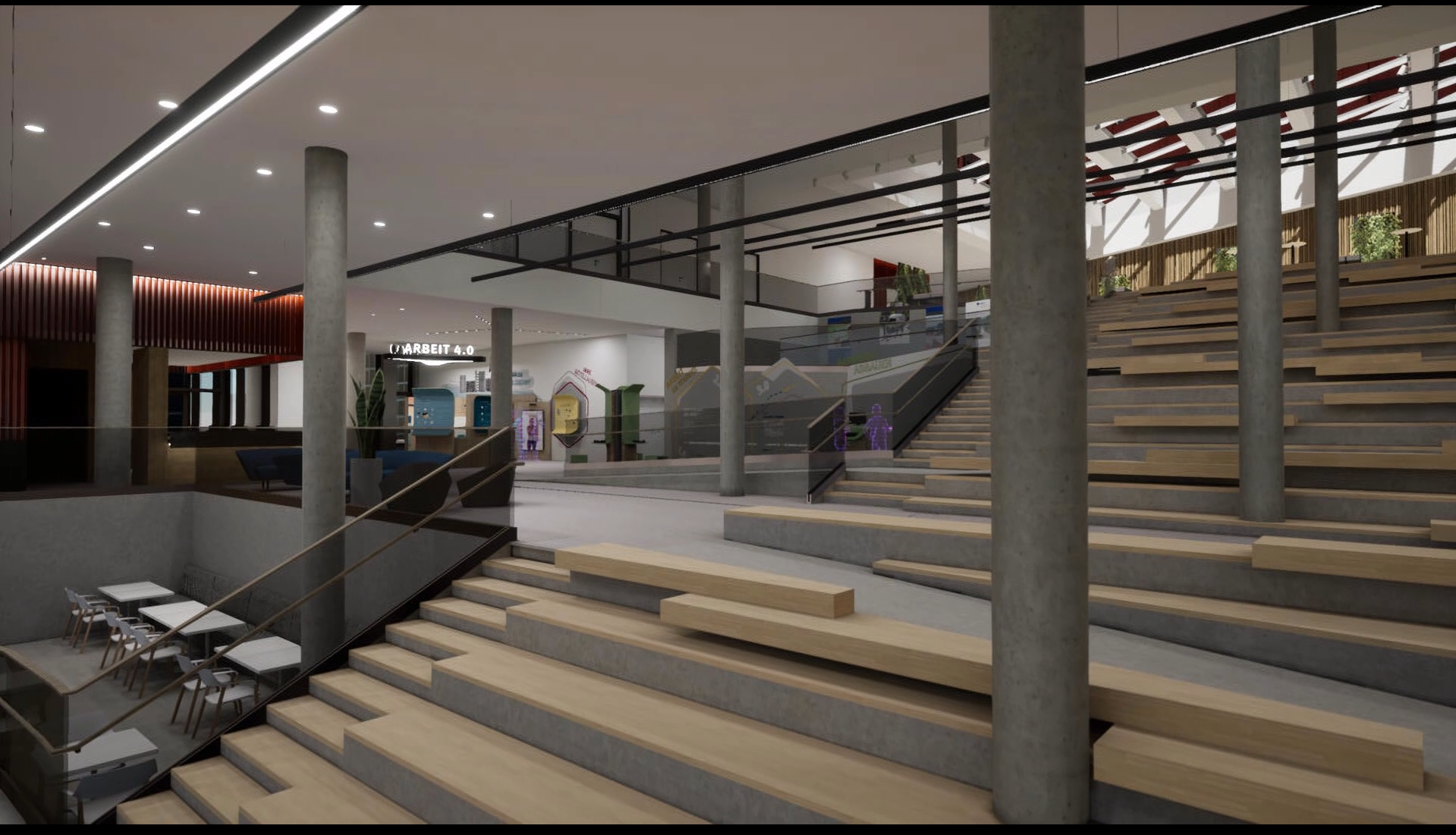 Architekturmodell PREVIER: Bereich Treppenanlage