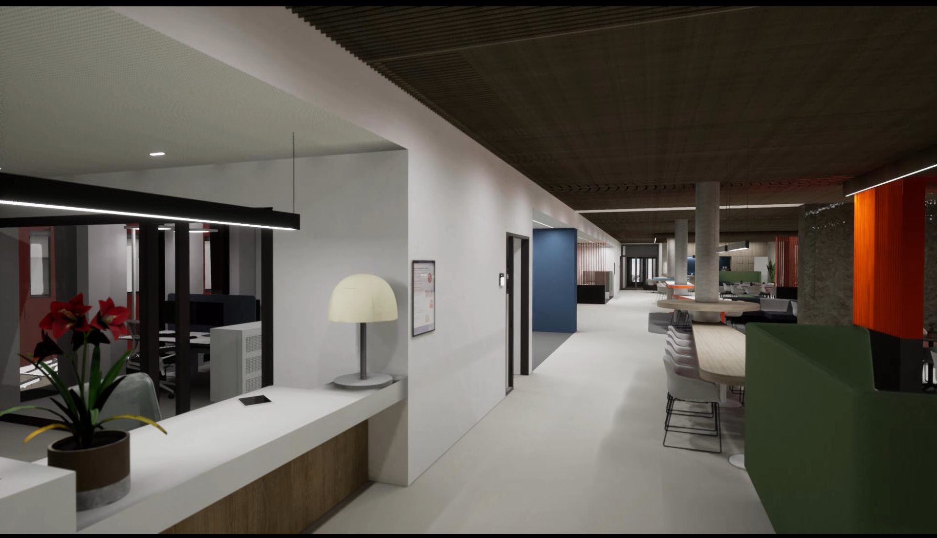 Architekturmodell PREVIER: Bereich Kommunikationszone