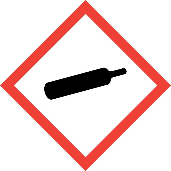 GHS Gefahrstoffsymbol "Gasflasche" für Gase unter Druck