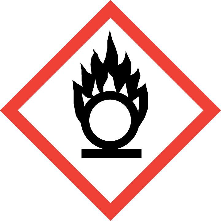 Piktogramm: Flamme auf "O" - oxidierende Stoffe