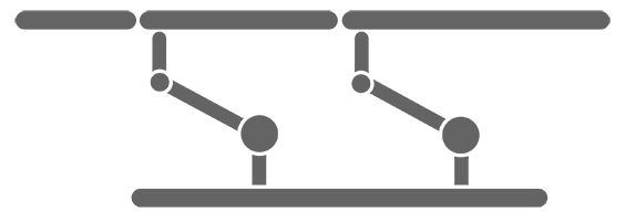 Hubmechanismen bei Therapieliegen: Illustration eines Modells mit beweglichen Gelenkarmen