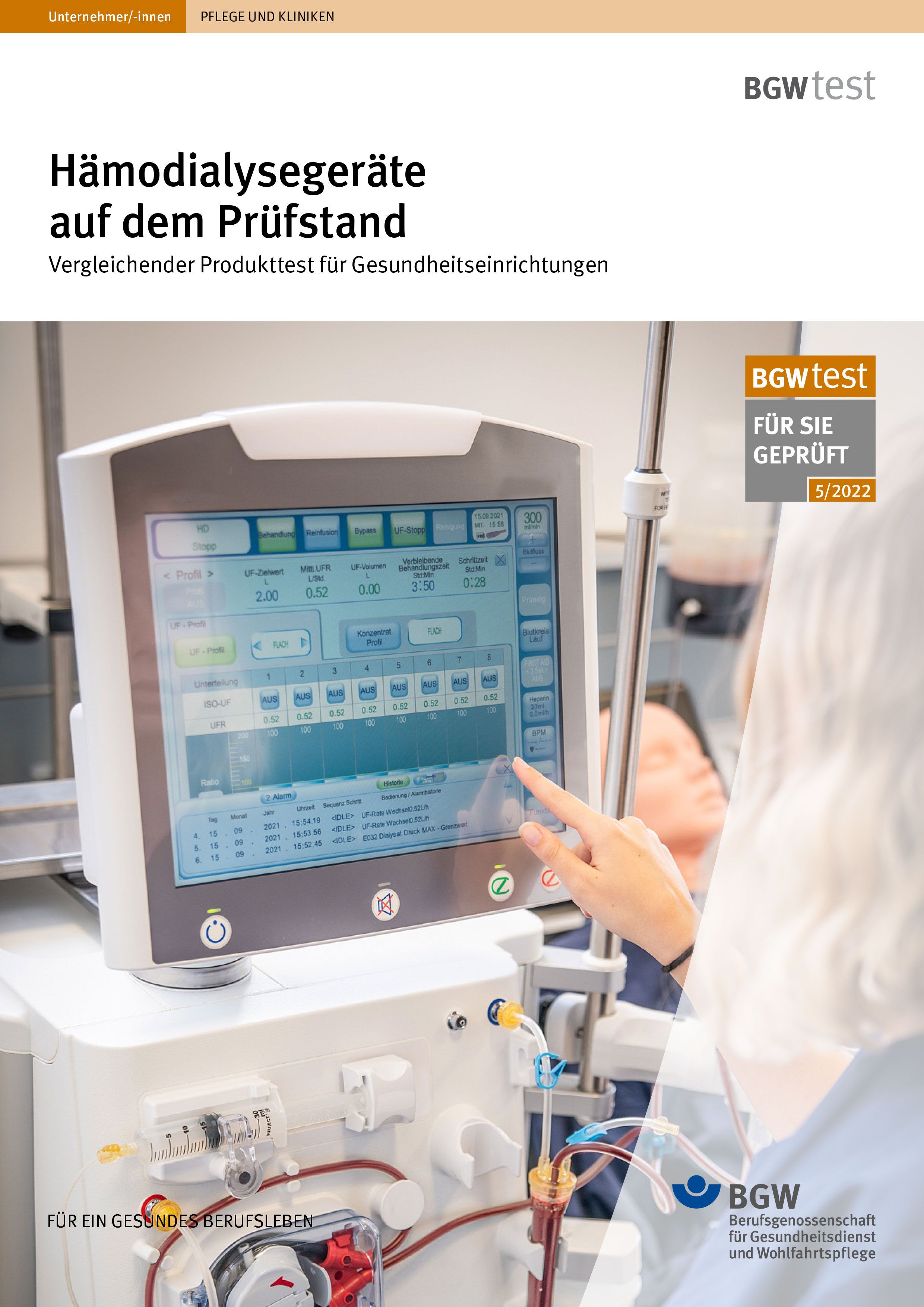 BGW test Hämodialysegeräte auf dem Prüfstand