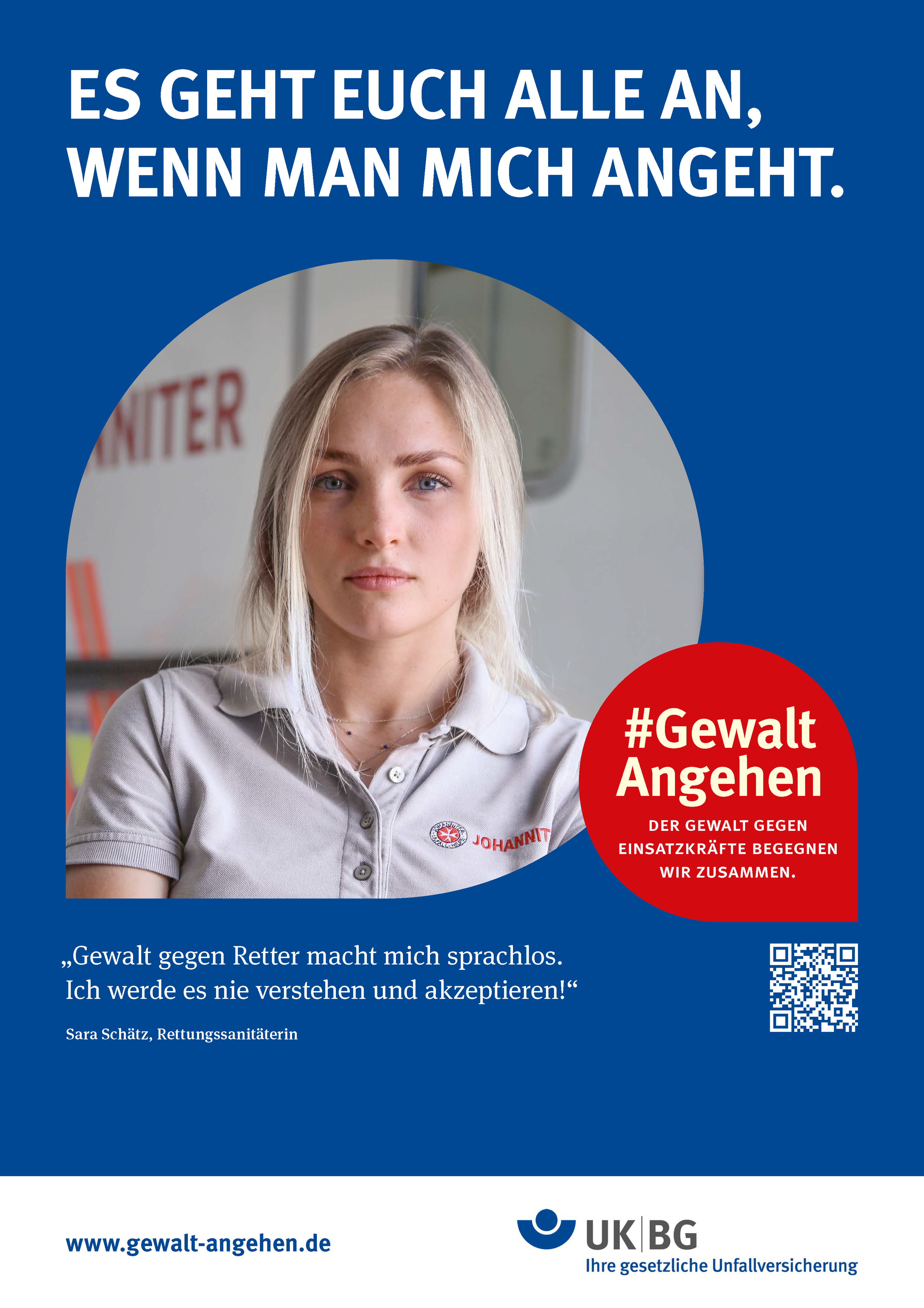Sara Schätz, Rettungssanitäterin sagt: „Gewalt gegen Retter macht mich sprachlos. Ich werde es nie verstehen und akzeptieren!“