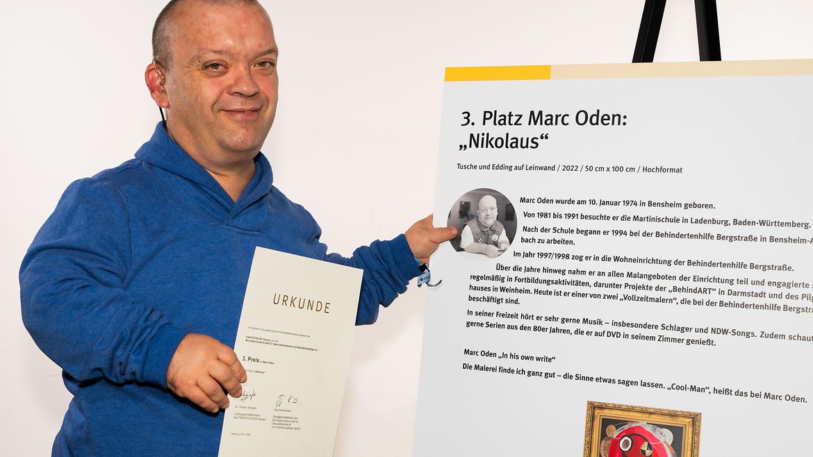 Kunstpreisverleihung, Marc Oden, 3. Preisträger