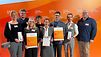 Gewinner des Deutschen Arbeitsschutzpreises 2025. Acht Personen vom St.-Marien-Hospital und der FH Münster präsentieren Urkunden.