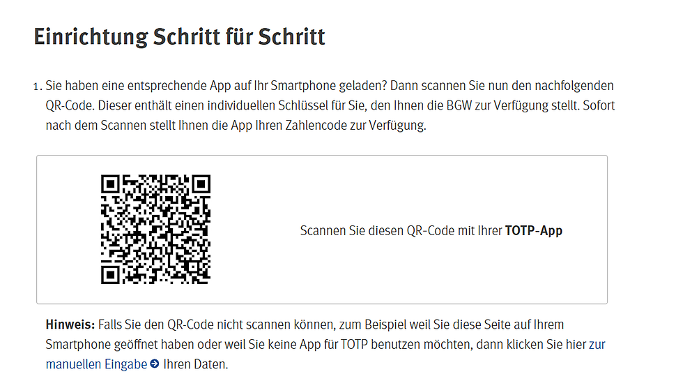 Screenshot Mein Unternehmen