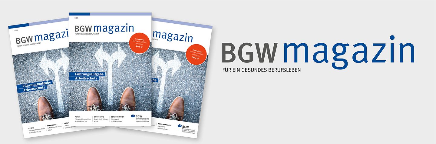 Titelseite des BGW magazins, Ausgabe 2/2025