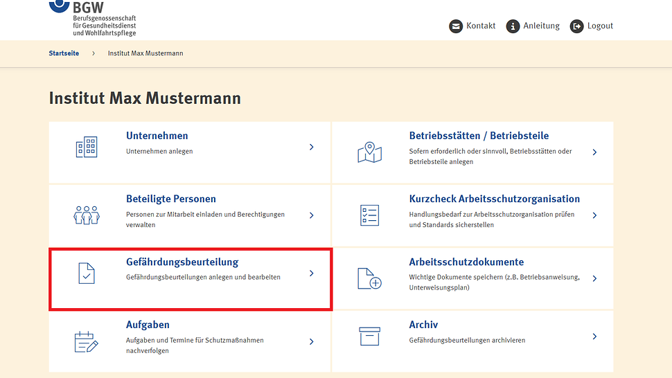 Screenshot Dashboard