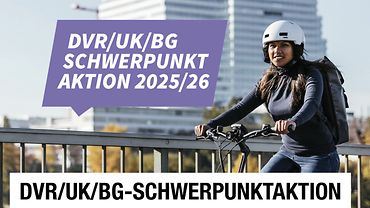 DVR/UK/BG-Schwerpunktaktion 2025/26 zum Thema „Sichere Radfahrmobilität auf Arbeits- und Dienstwegen“