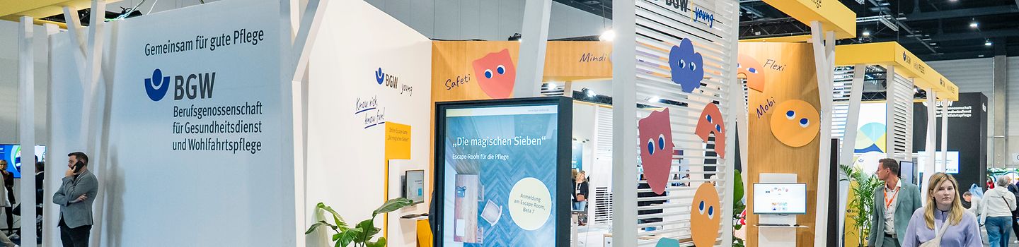 Der Messestand der BGW auf dem Deutschen Pflegetag 2025