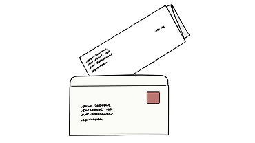 Illustration: Brief und Briefumschlag