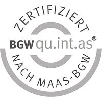Logo BGWqu.int.as zertifiziert nach MAAS-BGW Logo BGWqu.int.as zertifiziert nach MAAS-BGW