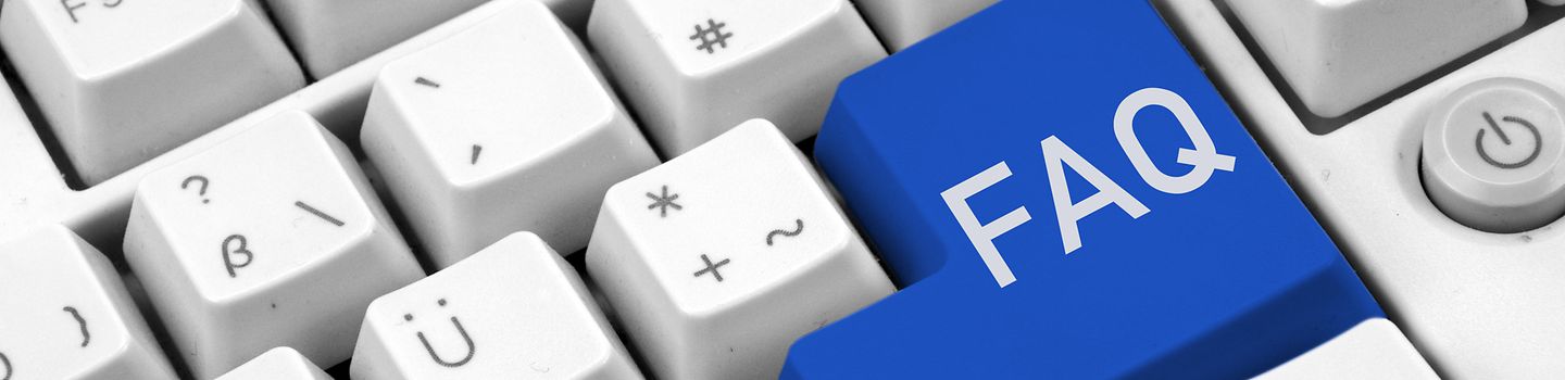 FAQ-Taste Tastatur mit einer FAQ-Taste